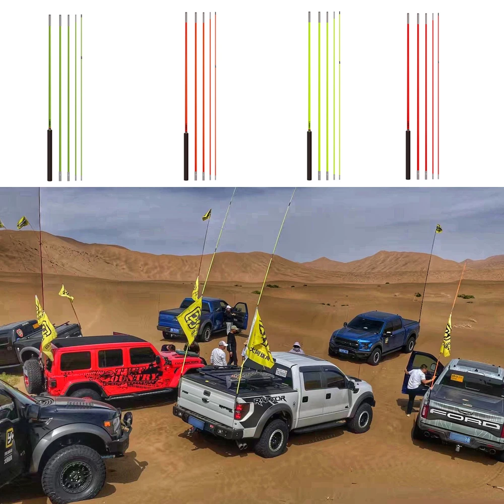 Universal Car Roof Antenna Mount 6M Flag Pole for All off Road Cars JL1326