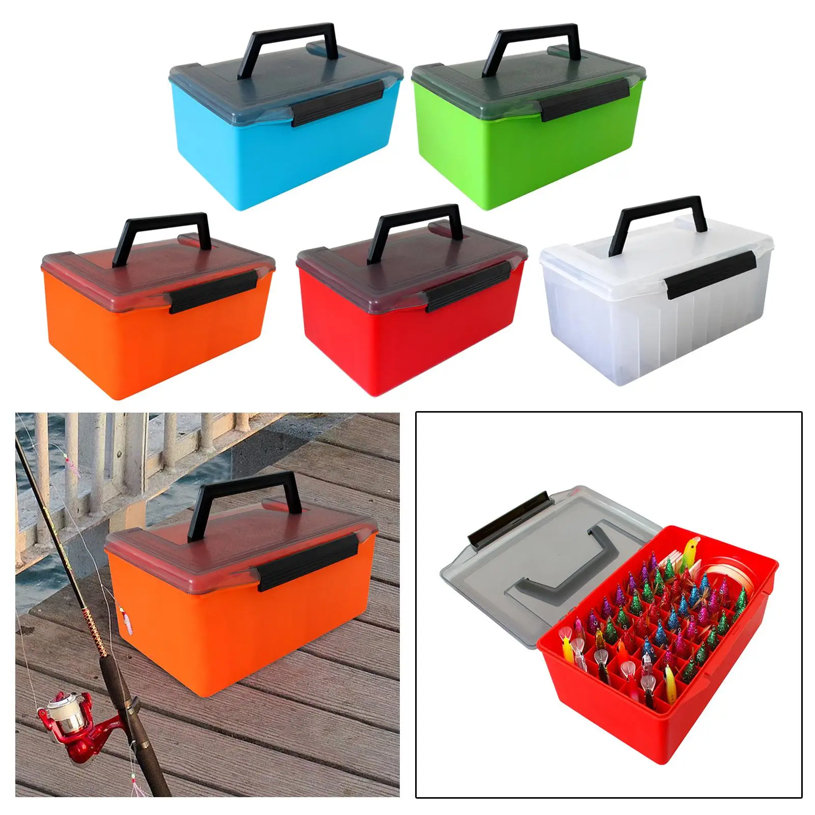 

Lure Box Containers Case Fishing Box for Sinkers Fishing Lure Bait Baits