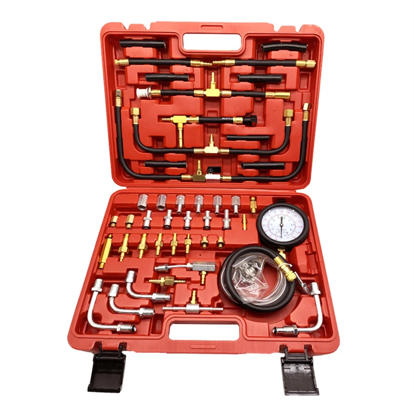 TU-443 Car Fuel Injection Gauge Pressure Tester Test Kit Auto System Pump Tool Set Universal Pressure Tester Set