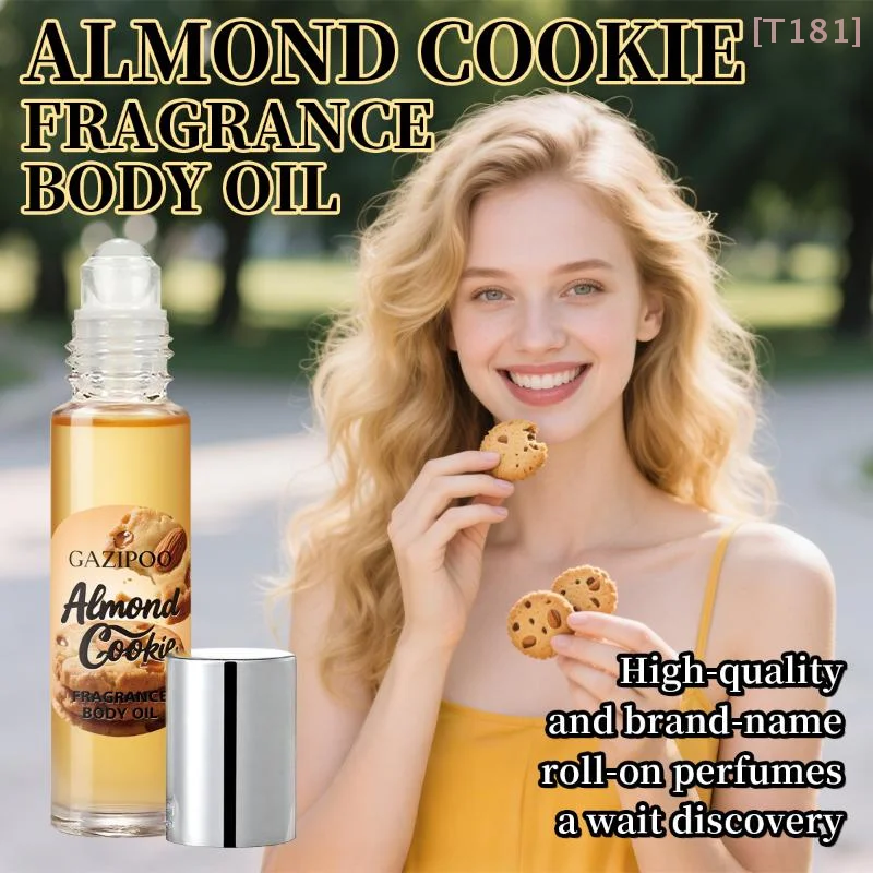 

Ароматическое масло для тела с ароматом миндального печенья, долговечное, женское, портативное, мини-формат, для ежедневного использования.