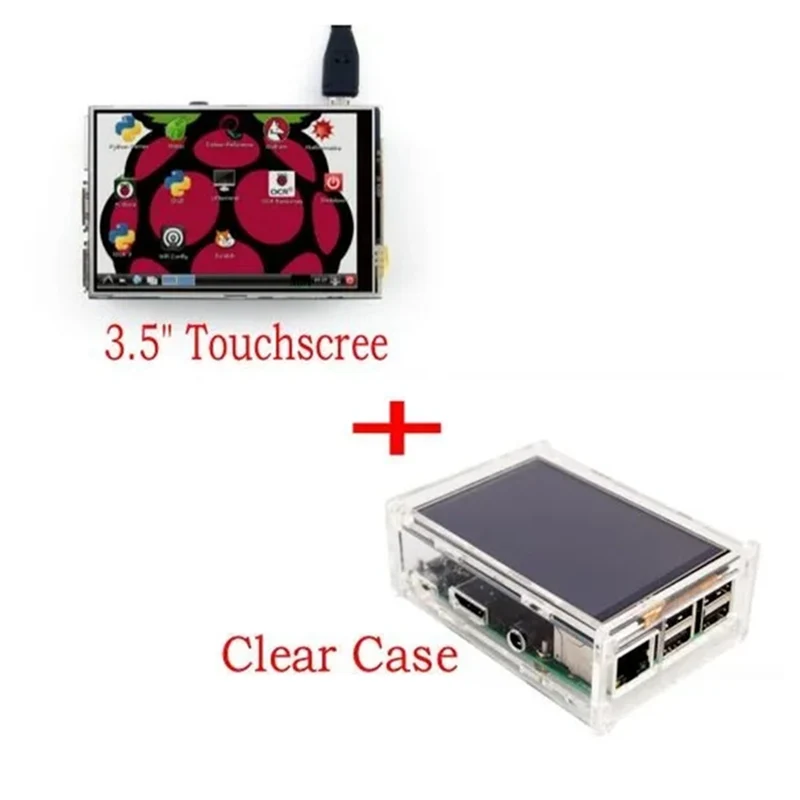 

3.5" LCD TFT Touch Screen Display with Stylus for for Raspberry Pi 2 Pi 3 + Acrylic transparent Case