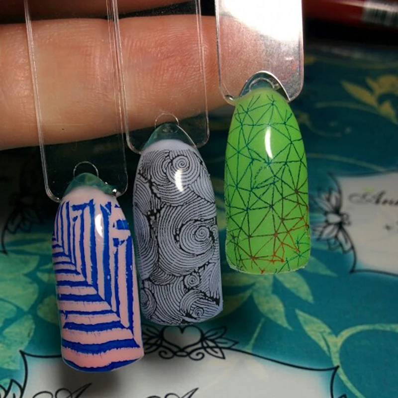 12*6cm Geometric Pattern Nail Stamper Plates 30Design Decorations Stamp Stamping Template Manicure Template Geometry Theme (t01)