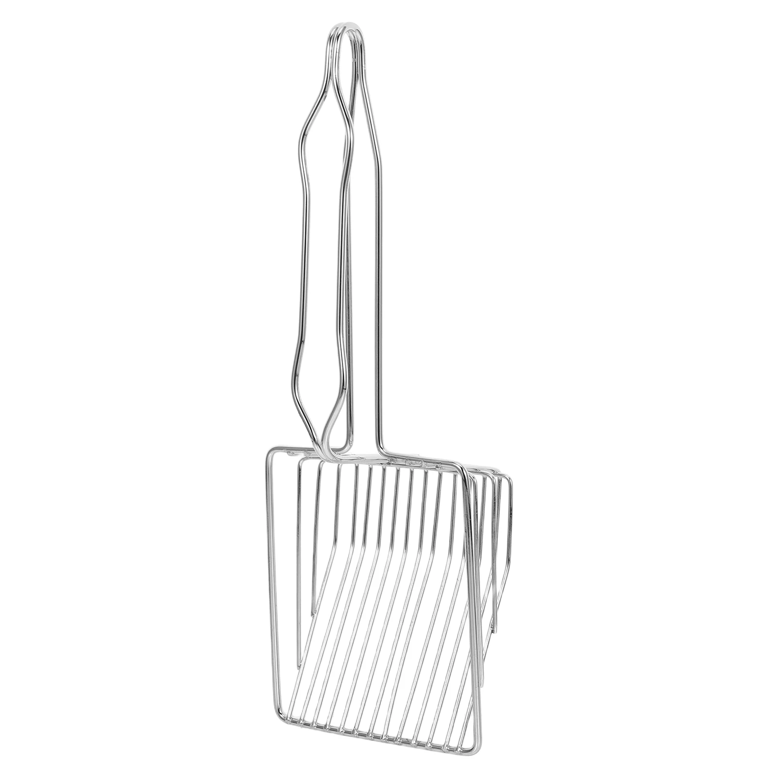 

Cat Litter Scoop Stainless Steel Heavy Duty Metal Poop Sifter Fine Cleaning Tool Portable Easy Storage Efficient Sifting Pet