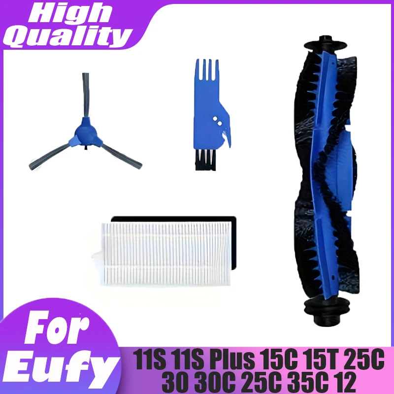 

Parts For Eufy 11S 11S Plus 15C 15T 25C 30 30C 35C 12 Main Filter Side Brush Roller Brush Robot Vacuum Cleaner Accessories Kit