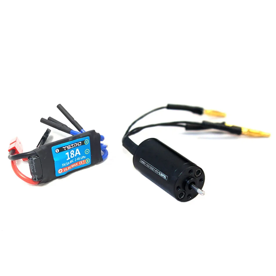 18A ESC + 1222 11000KV 2 Poles Brushless Motor  For 1/28 1/32 RC Car Motorcycle RC Car Parts Accs Toys Trucks Tanks Brushless