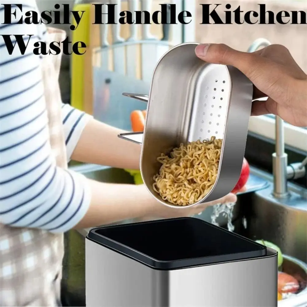 

Портативный фильтр из нержавеющей стали, устойчивый к ржавчине настенный дренажный корзина, экономия времени сетчатый дуршлаг, сливная стойка для кухонной раковины