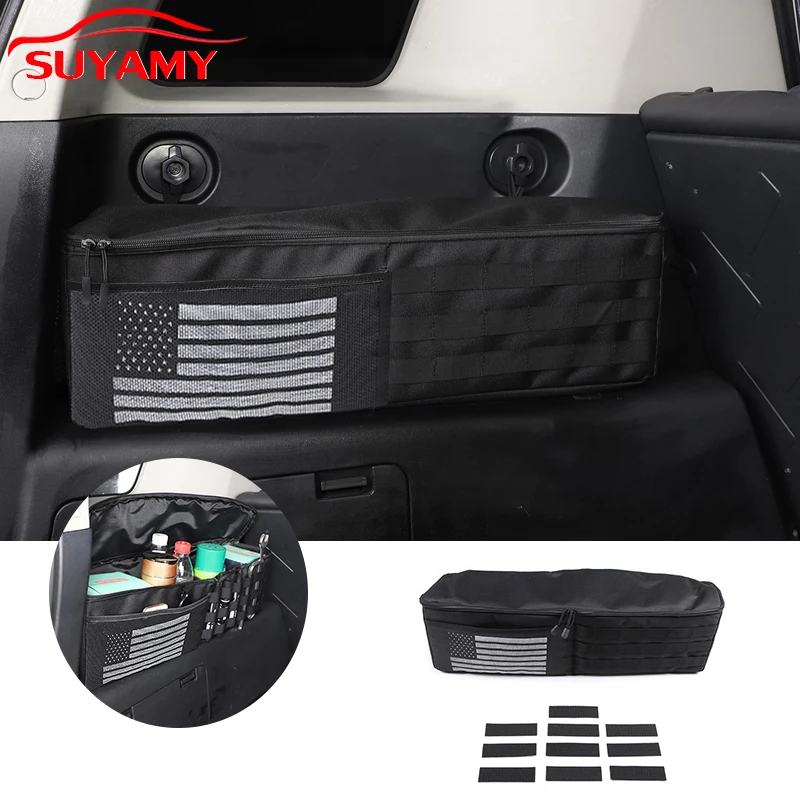 Black Car Back Trunk Left Storage Box Storage And Arrangement For 2007-2021 Toyota FJ Cruiser Auto Interior Accessories