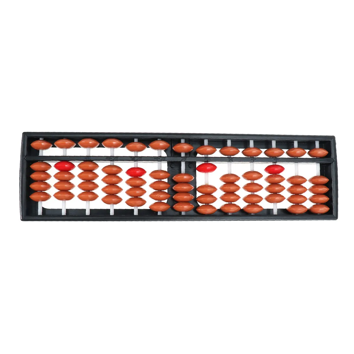 

Plastic Abacus 13 Rods Brown Beads Traditional Arithmetic Tool Educational Aid for Math Calculation
