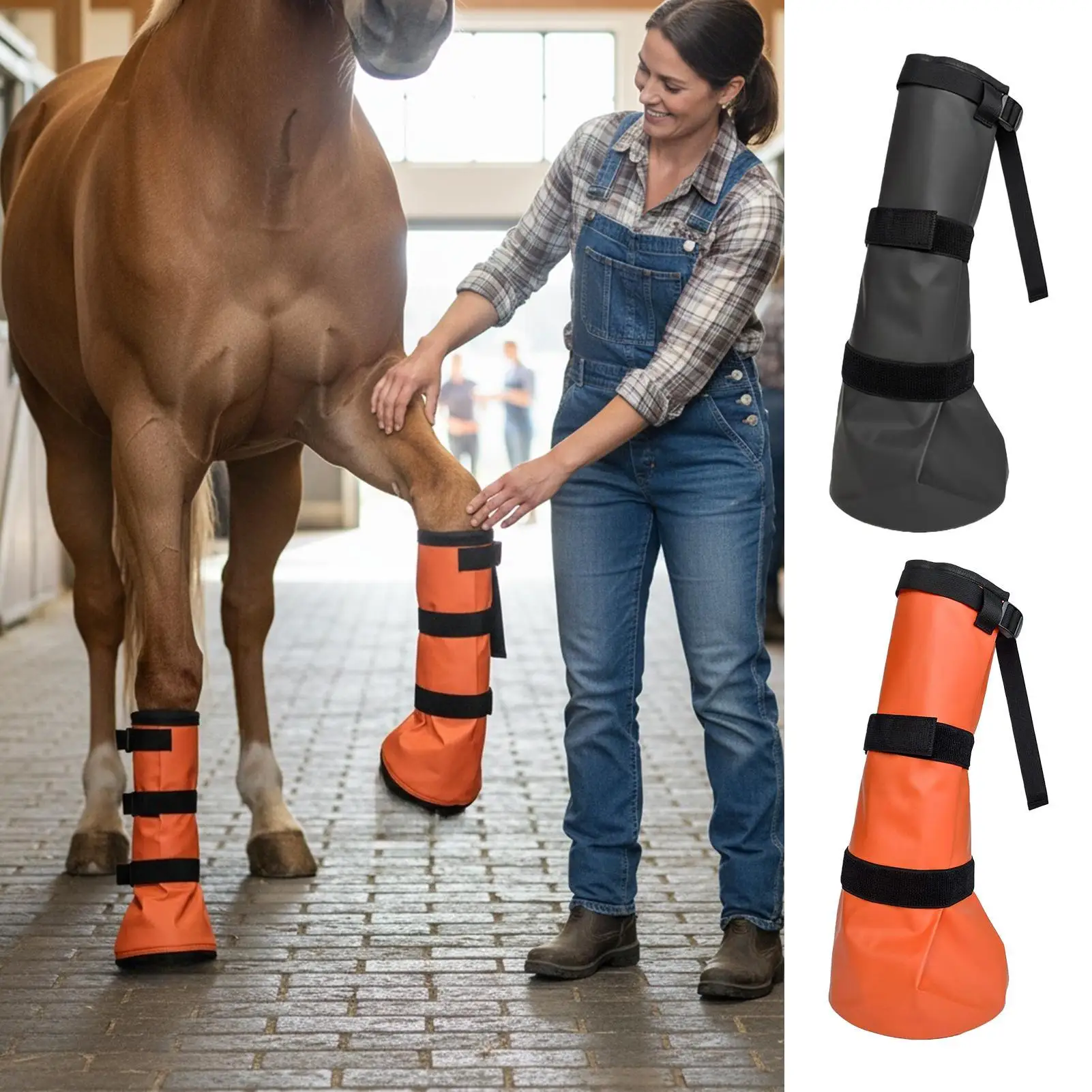 Equine Hoof Soaking Boot Care Bag Waterproof Cleaner Soaker for Horse Hooves Maintenance Stable Training Injury Recovery