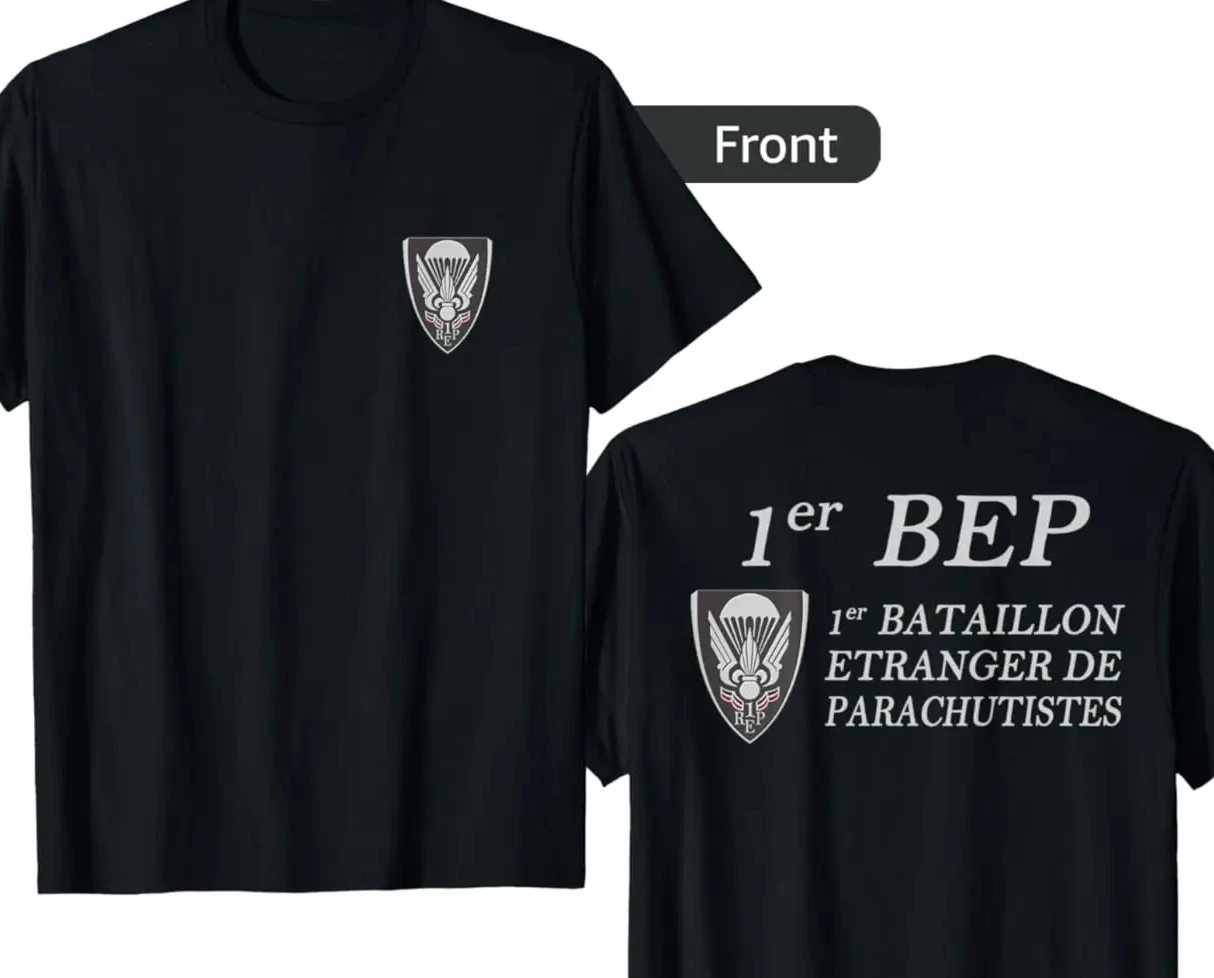 French Legion Etrangere Paratrooper Foreign Parachute Army T-Shirt Short Sleeve Casual 100% Cotton Shirt