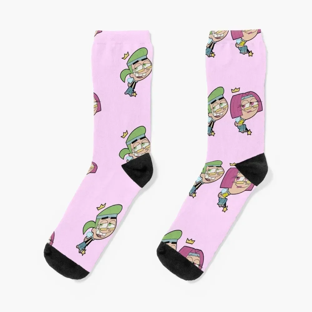 

Hippie Cosmo And Wanda Socks retro gym christmas gifts fashionable Socks For Girls Men's