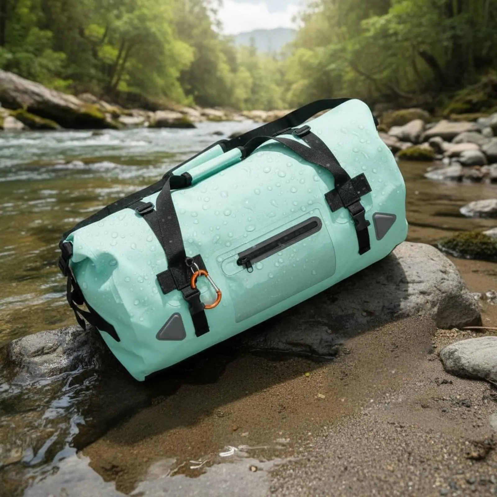 

PVC Outdoor Gear Bag Versatile Waterproof Duffel Bag Sturdy Duty Reflective Strips for Campers