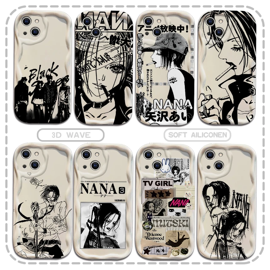 Cartoon Anime Oosaki Nana 3D Wave Case For OPPO Realme 12 11 10 9 8 7 7i 6 5 Pro Plus C67 C55 C31 C35 C11 C12 C15 C20 C21Y Cover