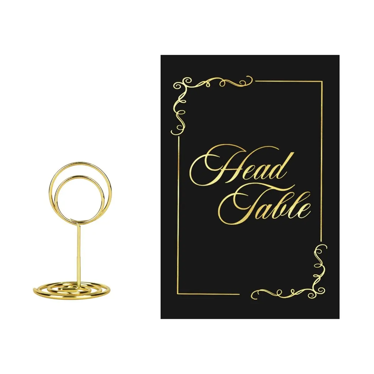 21 Sets Dark Gilded Wedding Table Numbers 1-20 with Head Card and 21 Pcs Stands 4x6 Place Holders for Reception