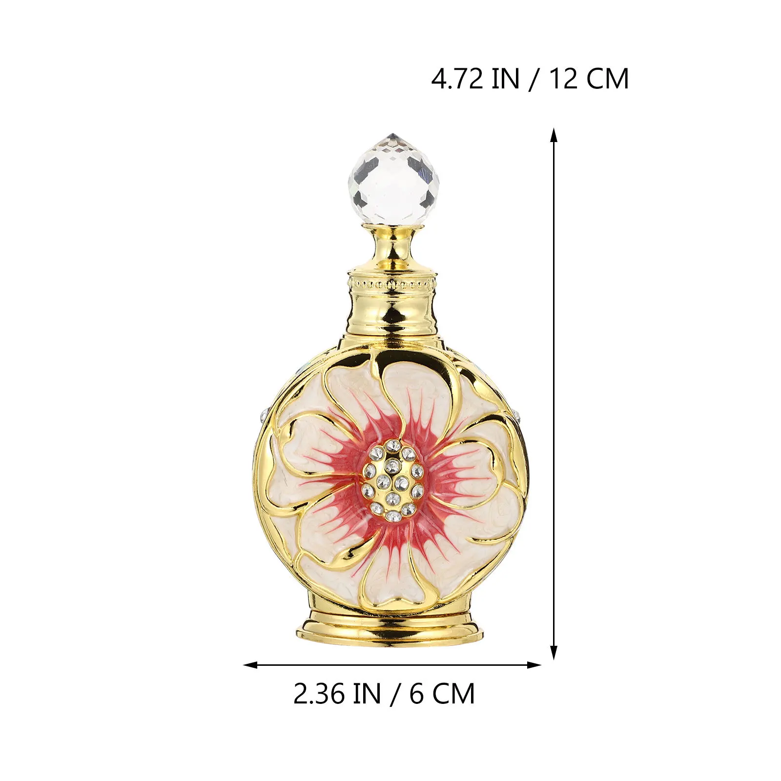 Rose Essential 12 Ml Perfume Bottle Travel Perfume Vial Glass Container Leak Proof Glass Bottle Durable Safe Storage