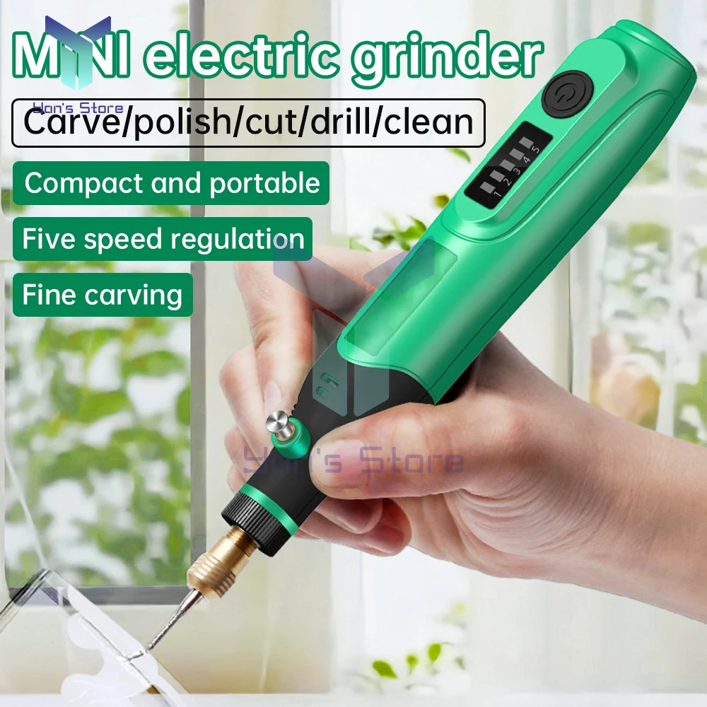 18W 100-240V Mini Sander Grinder Tool Machine Pen Type Household Multifunctional Polishing Machine Jade Carving Tools Set