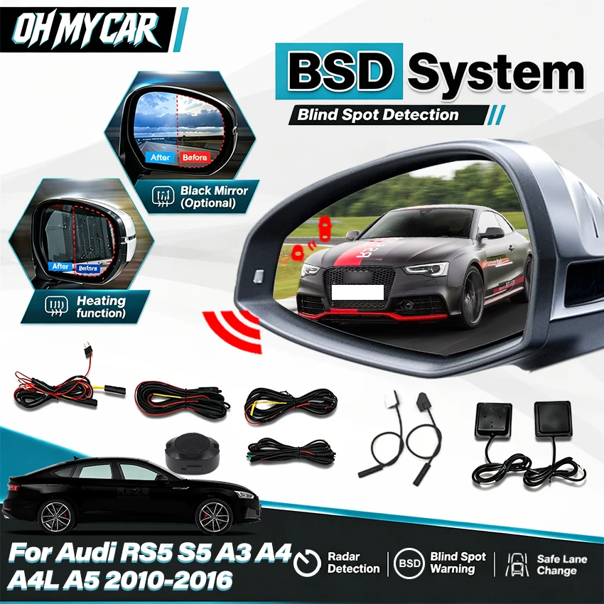 Car BSD BSM BSA Blind Spot Detection Safety Monitoring Sensor Driving Alert Accessories Fit Audi A3 A4 A4L A5 S5 RS5 2010 - 2016