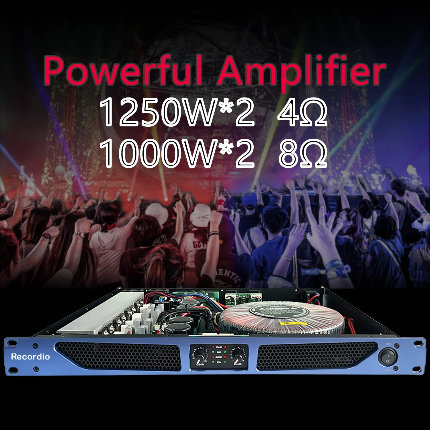 GAP-D2500 Professional Power Product DJ Amplifier 1250 Watts 2-Channels High Power Amplifier Use for Professional stage