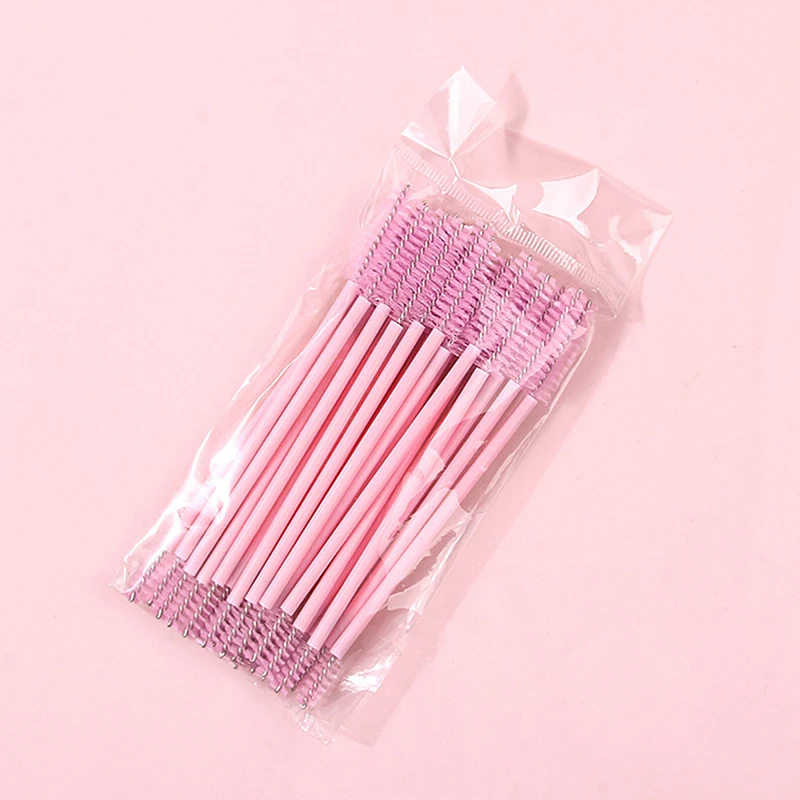両端メイクまつげブラシ使い捨てまつげブラシプラスチックハンドルマスカラワンドアプリケーターまつげエクステンションツール
