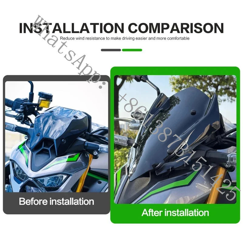 

Suitable NEW Motorcycle Accessories Windscreen Windshield Fairing Z900 Z 900 SE 2025 2026 Wind Deflector Spoile