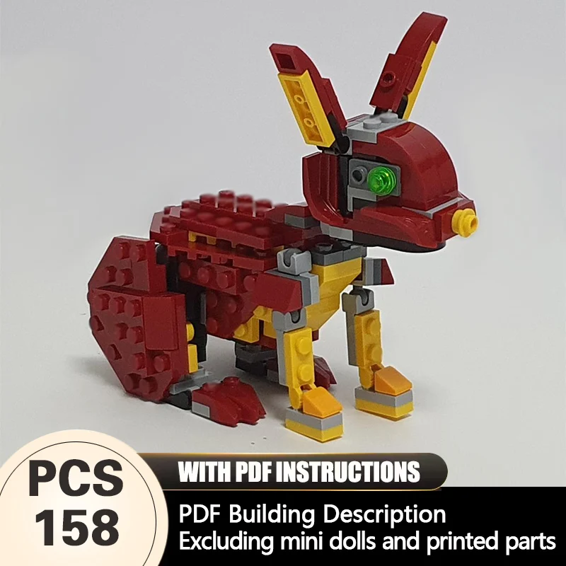 

Creators Animal Series Model MOC Building Bricks Mythical Rabbit Modular Technology Gifts Holiday Assemble Children Toys Suit