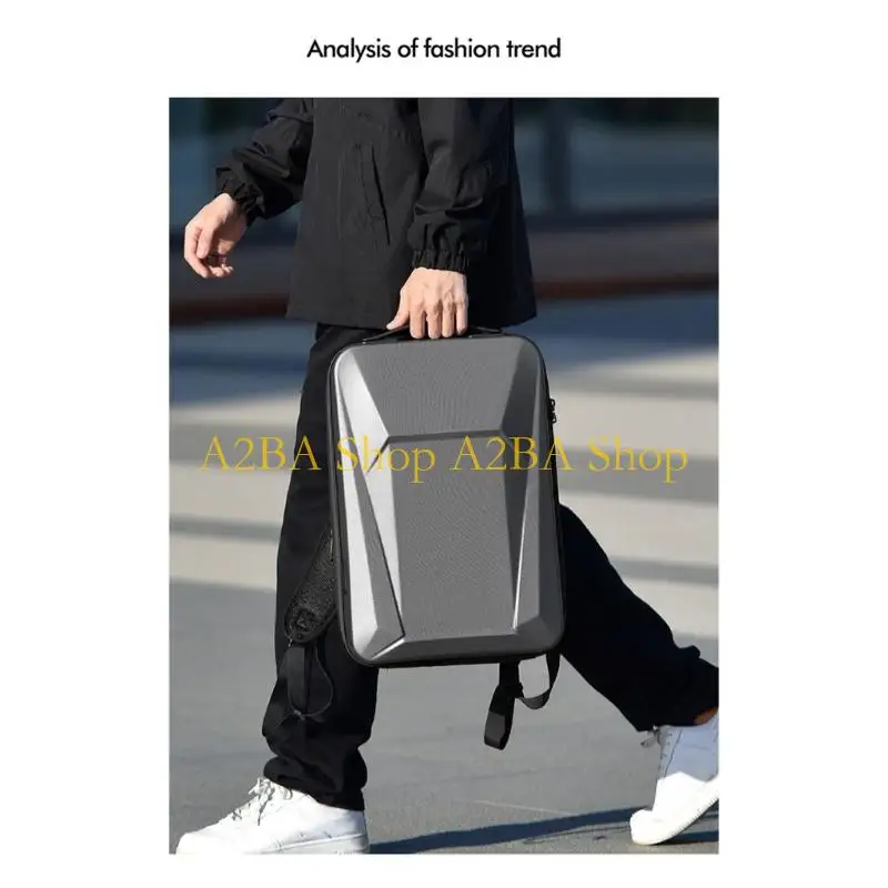 A2BA Travel Laptop Carry Bag for 15.6 In Devices, Molded Shell Front, Outer Charging Access, Lock Design, Daily Use