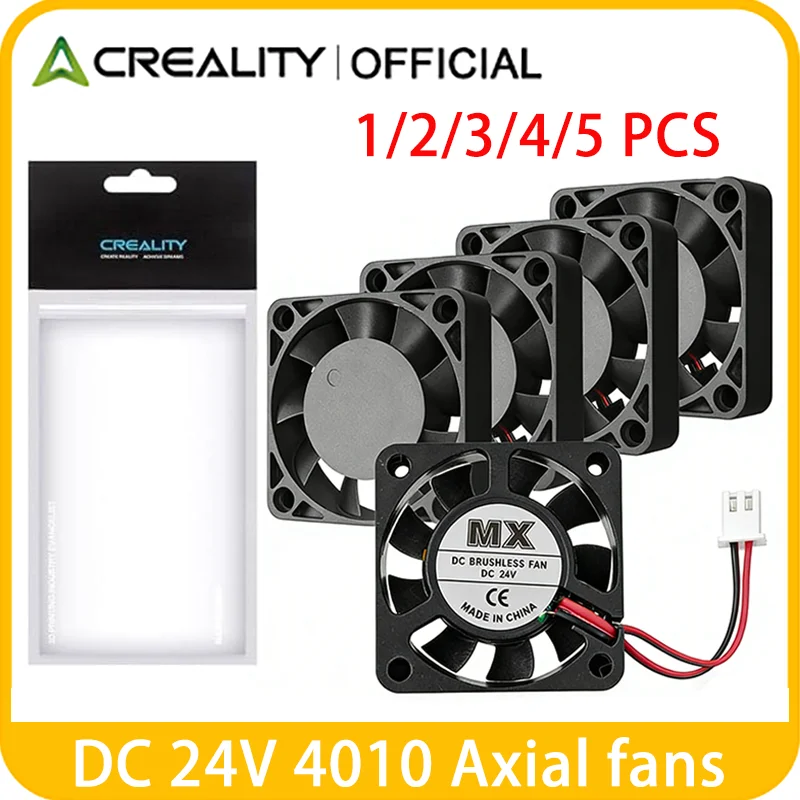 

1-5PCS Creality 4010 Axial fans DC 24V Extruder Hot End Fan 40x40x10mm Cooling Fans For Ender 3/Ender 5 series 3D Printer fans