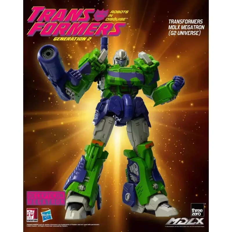 متوفر في المخزون Threezero 3A MDLX Megatron G2 ألعاب متحولة باللون الأخضر منتجات نهائية متنقلة مجموعة شخصيات الحركة هدية