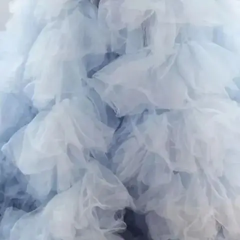 Incrível nuvem tule vestido de baile casamento vestido de noiva extra exuberante em camadas vestidos casuais azul sem costas poshoot pageant festa