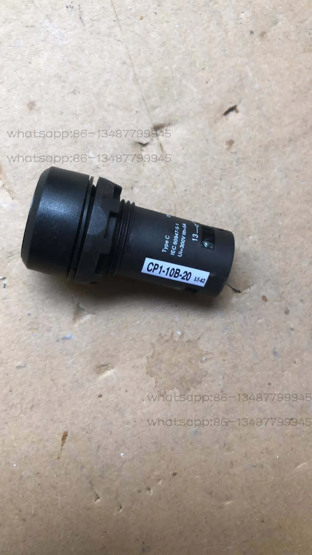 CP1-10B-20 Black Push Button Switch, 22mm Panel Mount Non-Illuminated Industrial Control Button 2PCS