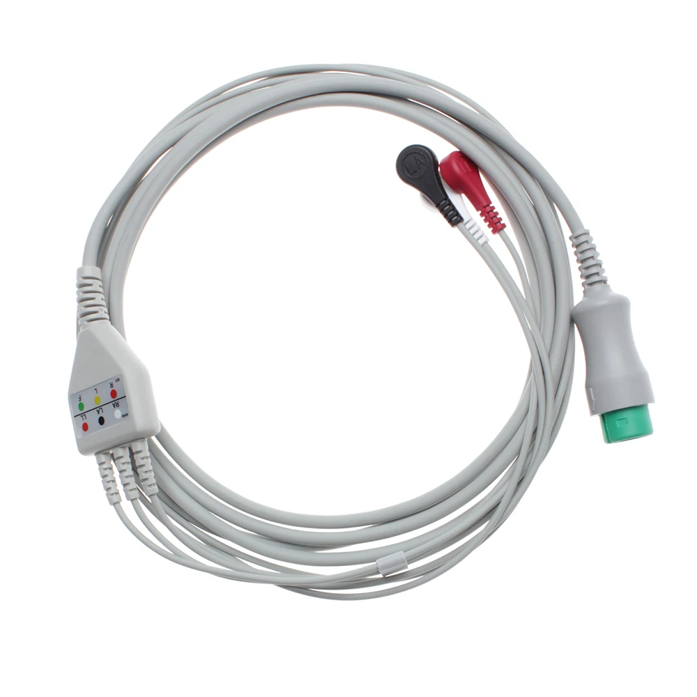 Integrated Ecg Wire End 3/6/12 Pin 12 Lead Clip IEC Ecg Cable