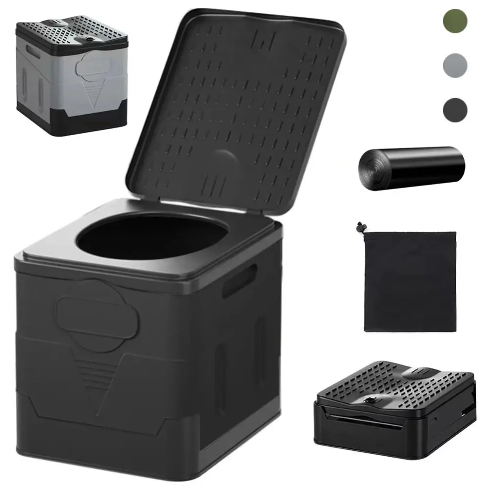 

Профессиональный аварийный портативный туалет для взрослых и детей, автомобильный мусорный бак, походный лагерь, складной туалет для самостоятельного вождения