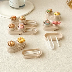 Portable Lovely Bear Contact Lens Box Holder Travel Eye Contact Lenses Case Container Storage Case Travel Accessories