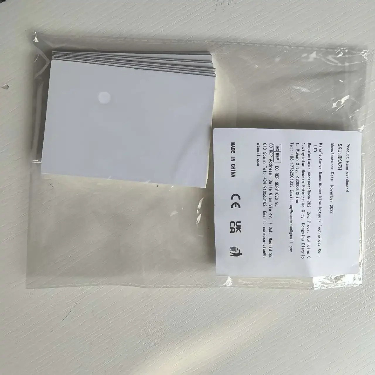 10Pcs A7 White Cardboard Card Protection Out Small Card Packaging Thick Cardboard Packaging Office Desk Accessories