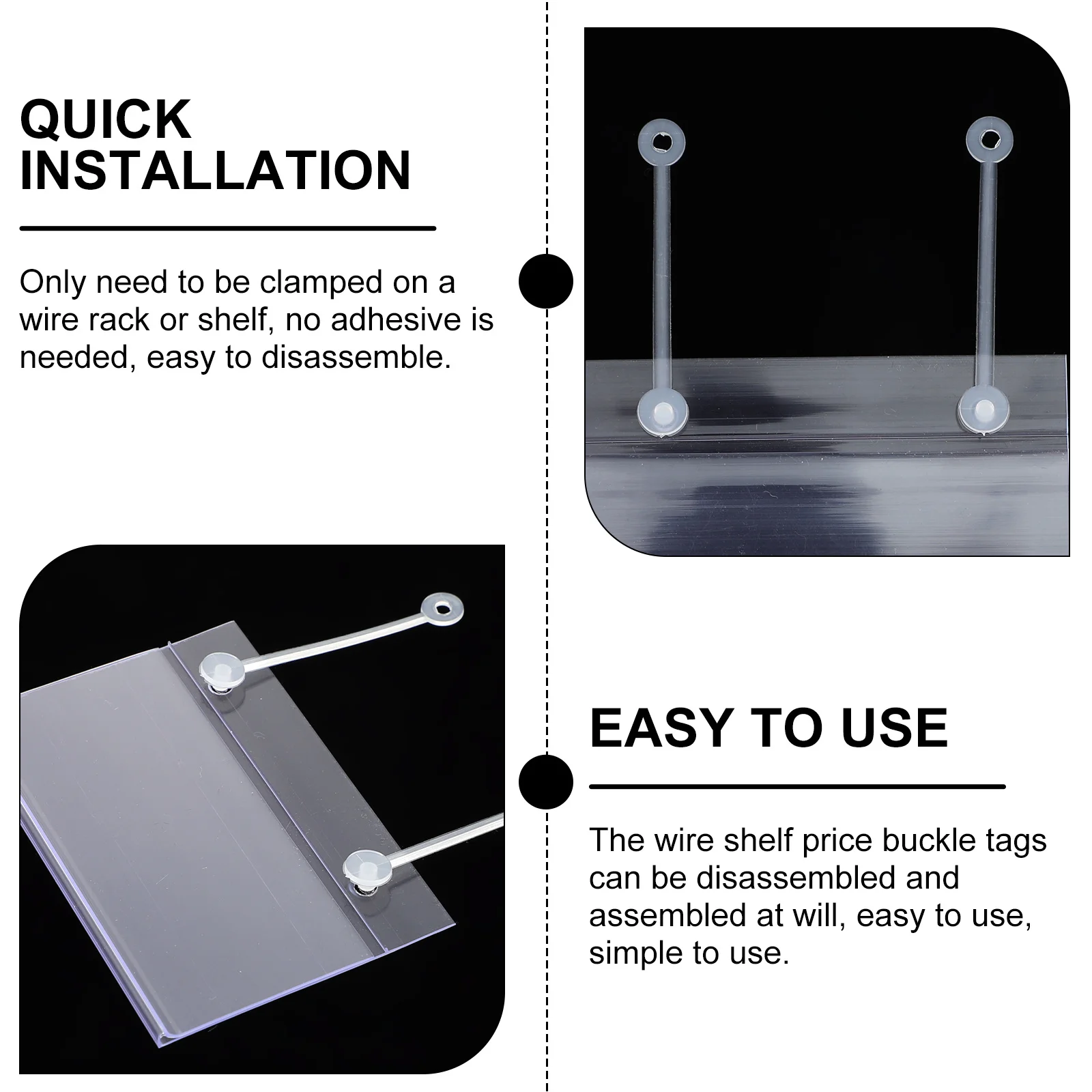 

25pcs Pvc Price Tags Supermarket Display Buckle Labels Shelf Markers For Retail Store Food Cabinet Refrigerated Room