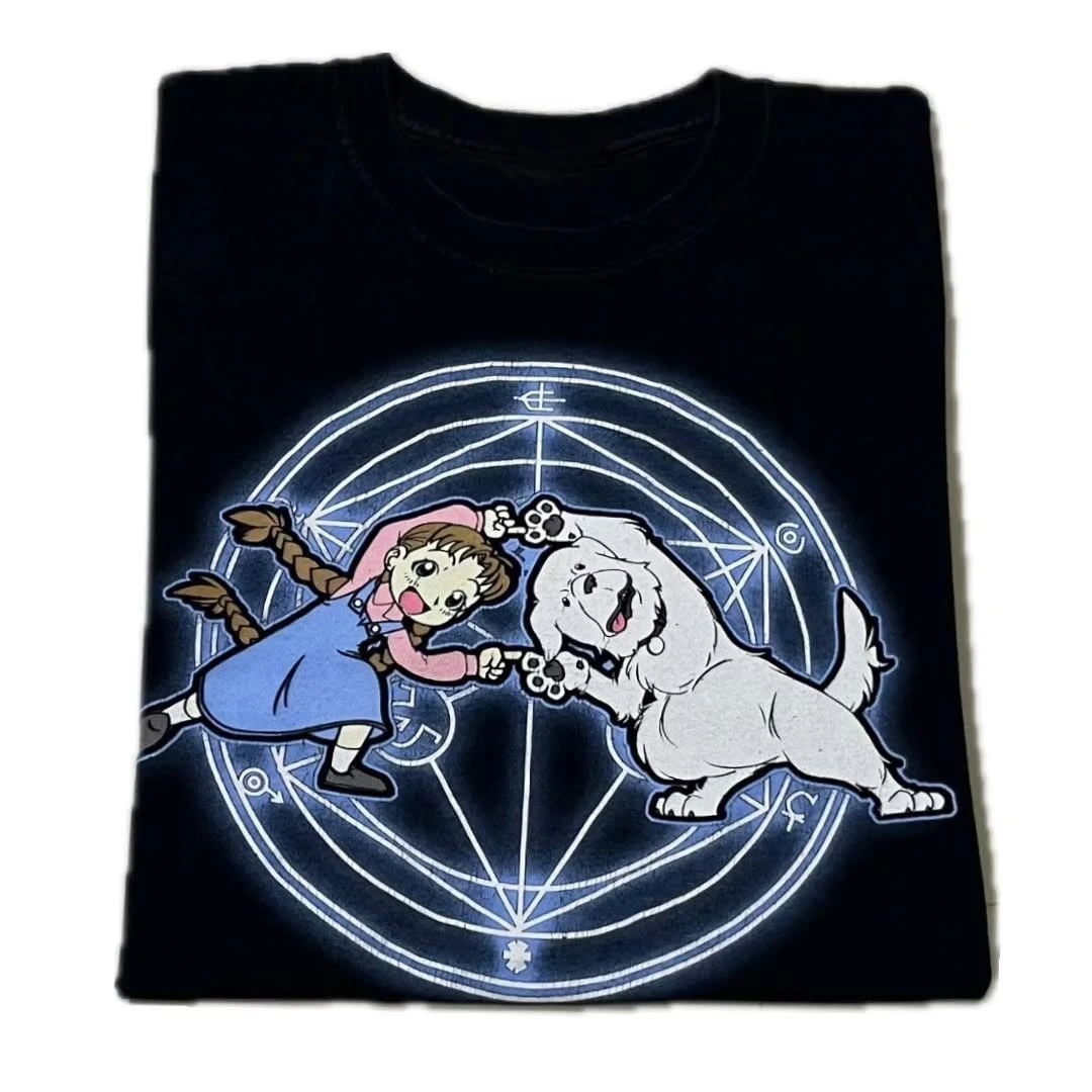 Anime Meme Fullmetal Alchemist Chimera Fusion Transmutation Circle Grafik T-Shirt Baumwolle Herren Damen T-Shirt Sommer Streetwear – Detail 4