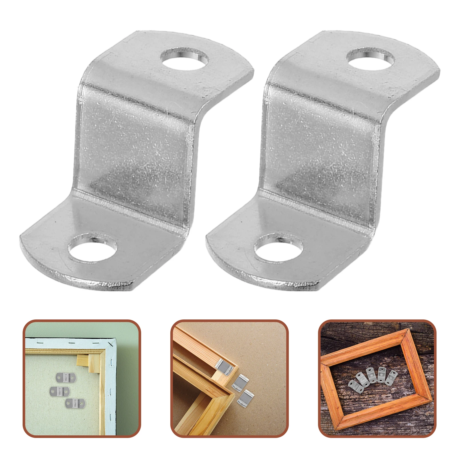 

50Pcs Z Shape Offset Frame Brackets Canvas Picture Mirror Clips Metal Fasteners Mounting Kit Photo Frame Clips Fasteners Hooks
