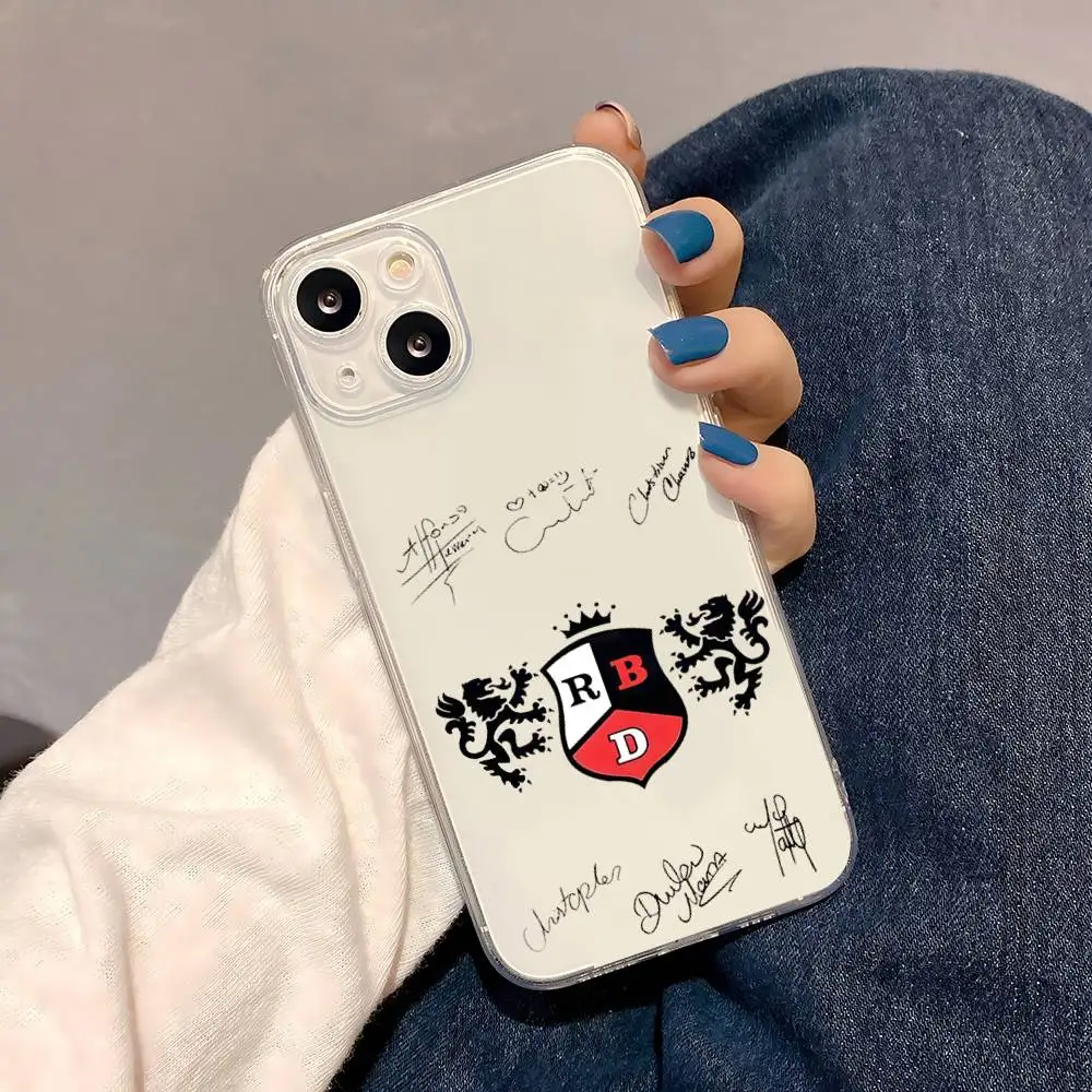 1 funda de teléfono R-RBD R-Rebeld transparente para IPhone 17 16 15 14 13 12 11 PRO MAX PLUS Mini funda suave y agradable para la piel