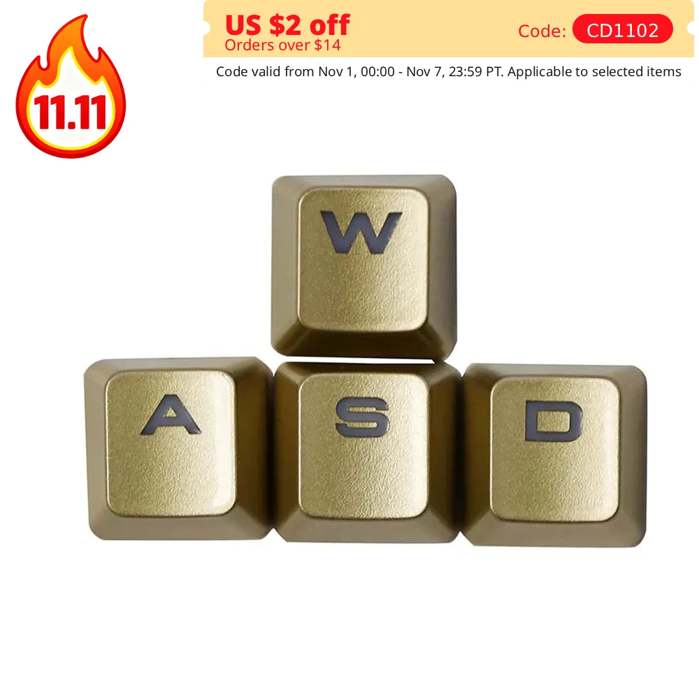 

Backlit WASD ABS Keycaps OEM Profile Cross Switch Mechanical Keyboard Arrow Keycaps Red Gold Blue Colorful Direction Keycap
