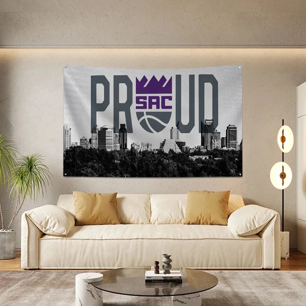 1PC S-Sacramento K-Kings Flag And Banners Four Hole Flag Polyester Outdoor Decor Room Aesthetic