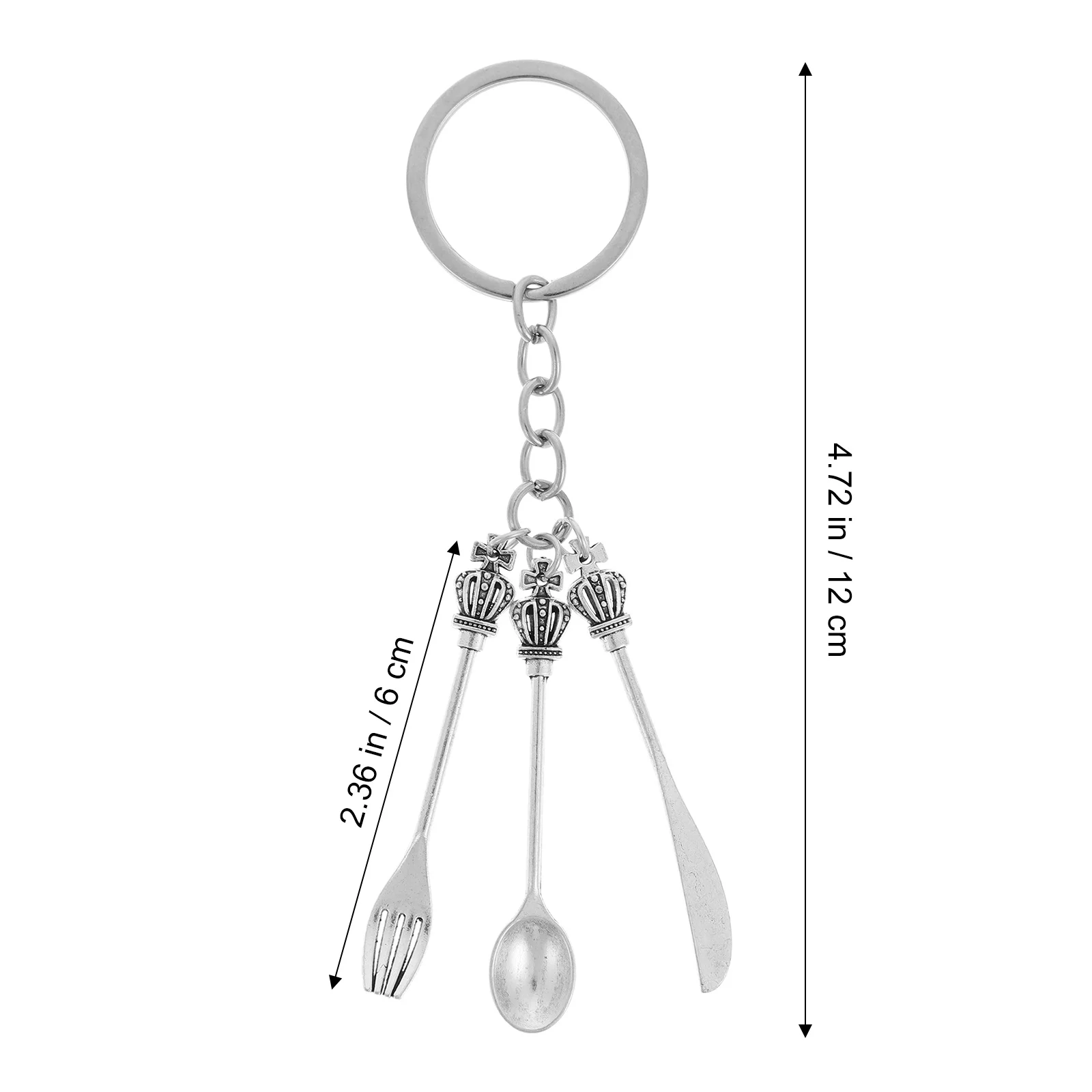 شوكة ملعقة مفتاح سلسلة سبيكة دائم حقيبة قلادة صغيرة أنيقة المدمجة حلقة رئيسية الإبداعية محفظة سحر متعة هدية للنساء الرجال #6