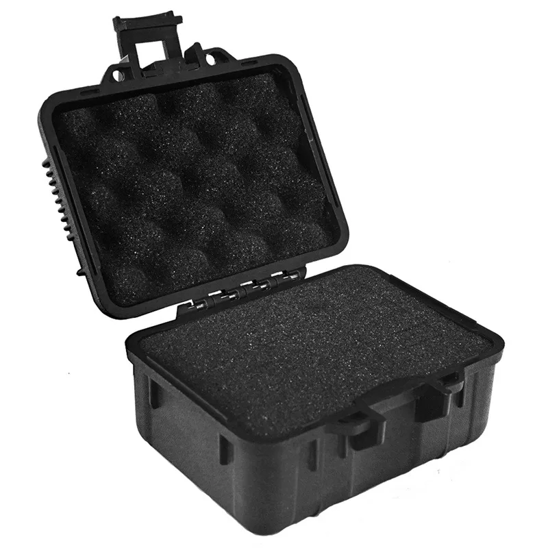 Portable Plastic Tooling Box Sealed Equipment Shockproof Instrument Case Small Collectible Storage Safety Organizer Case Outdoor