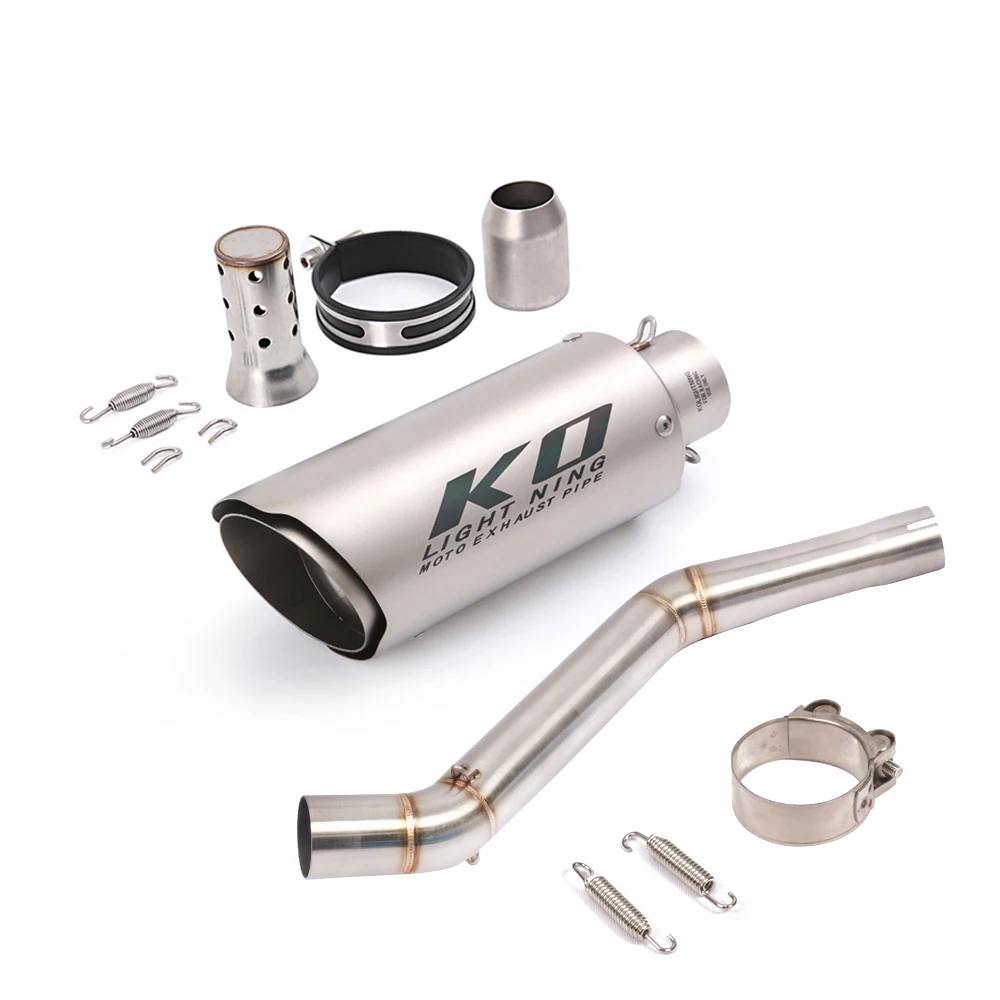 

For CFMOTO NK400 650 All Year Motorcycle Exhaust System Stainless Steel Middle Link Pipe Muffler With DB Killer