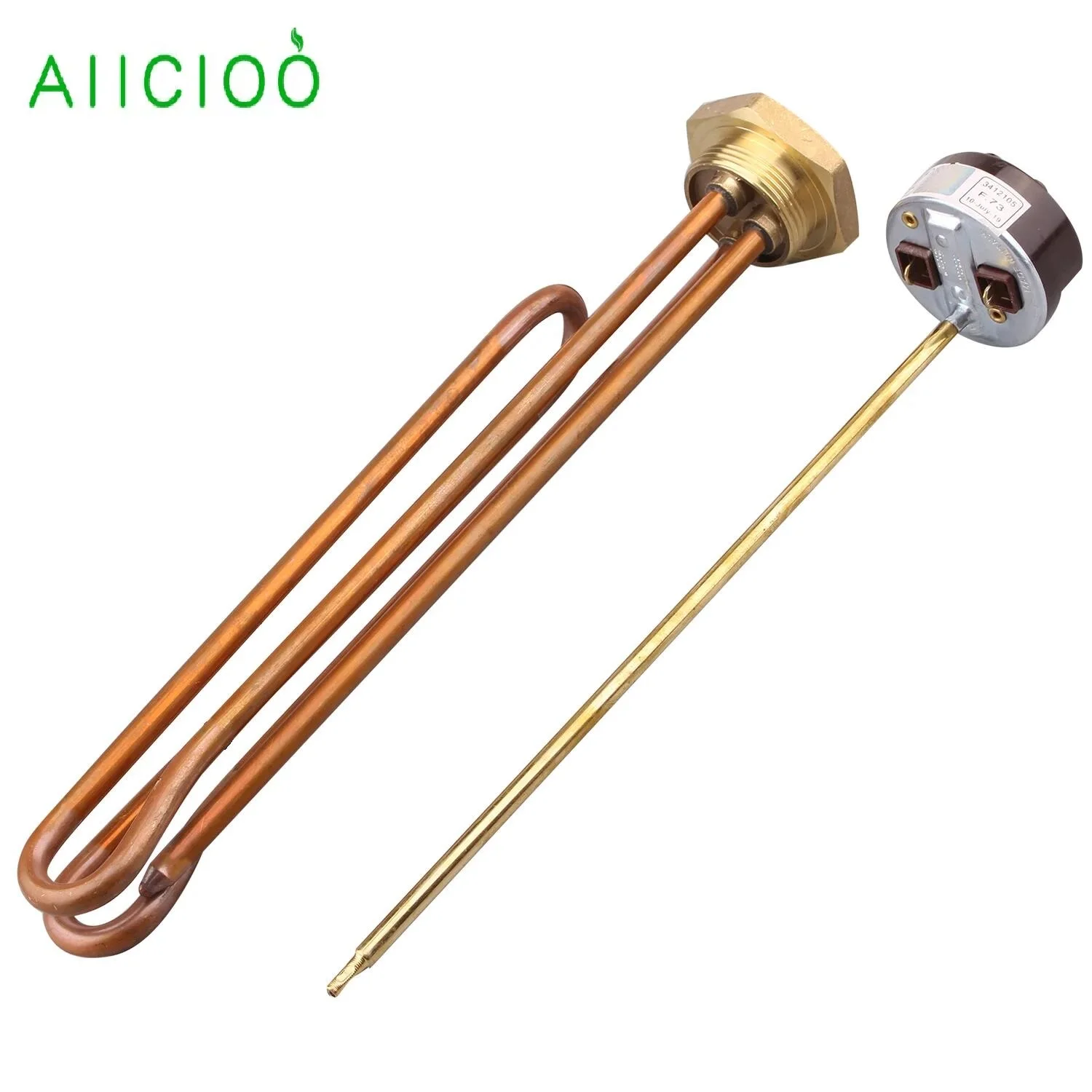 220v  Electric Water Heater Thermostat Adjustable Temperature Switch DN32 1 1/4\'\' Immersion Heating Element 1200w 1500w 2kw 3kw