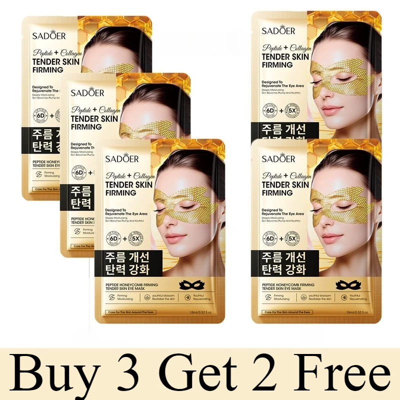 Máscara de olho firmadora de favo de mel de cafeína hidratar endurecimento melhorar sacos de olho remendos anti rugas remendos de olho para olheiras