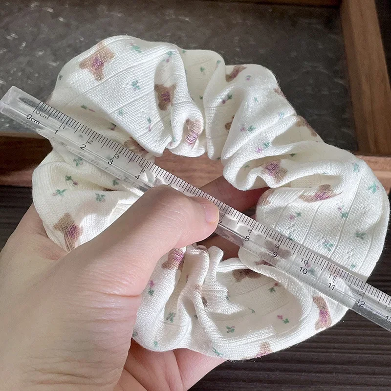 Bär Haarband Cartoon Niedlich Dickdarm Ring Gestrickte Stirnband Seite Pferdeschwanz Haar Zubehör Haar Seil – Detail 1