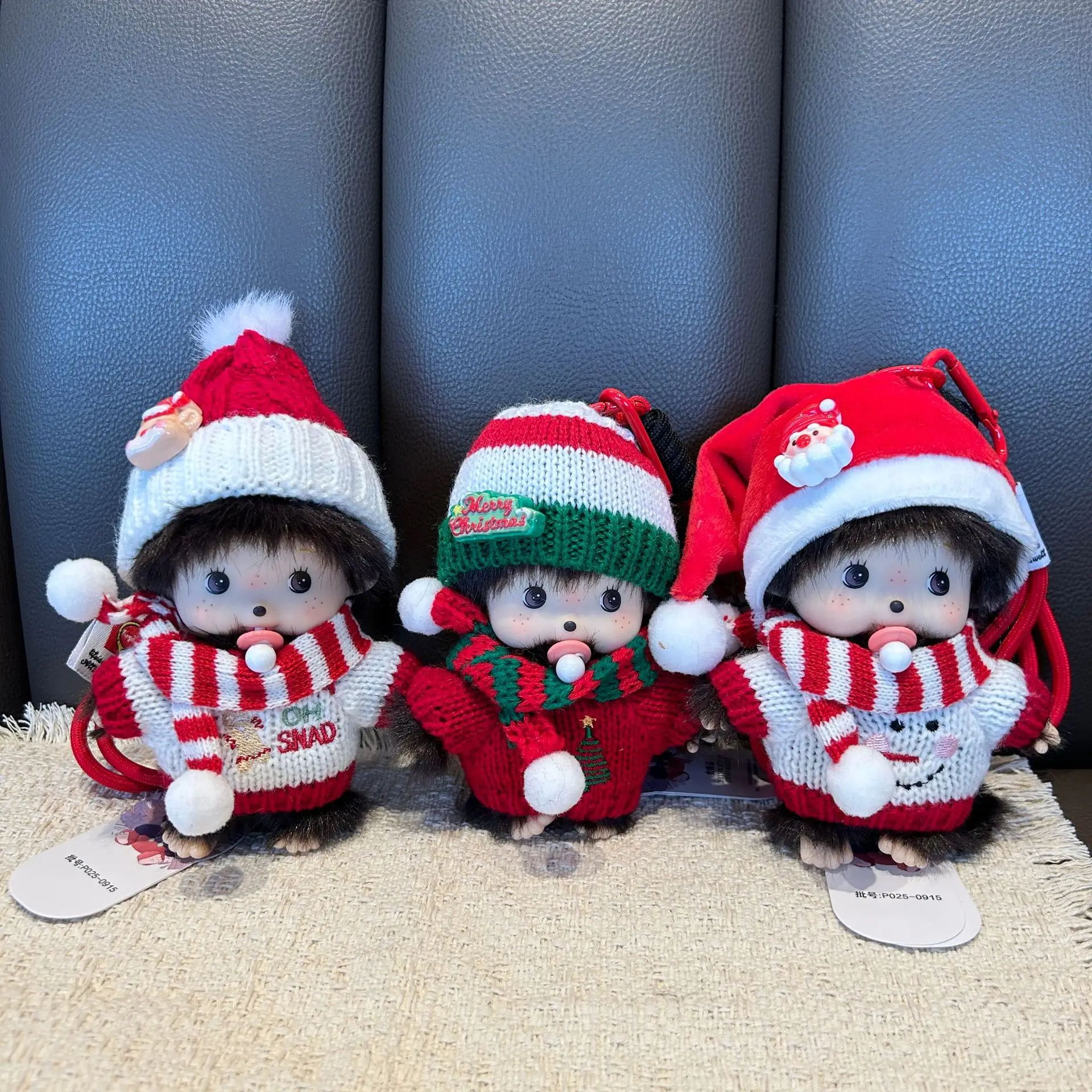 

monchhichi Plush Keychains Colorful Cartoon Keyring Standing Plush Doll Backpack Ornament Anime Merchandise Graduation Gift 몬치치