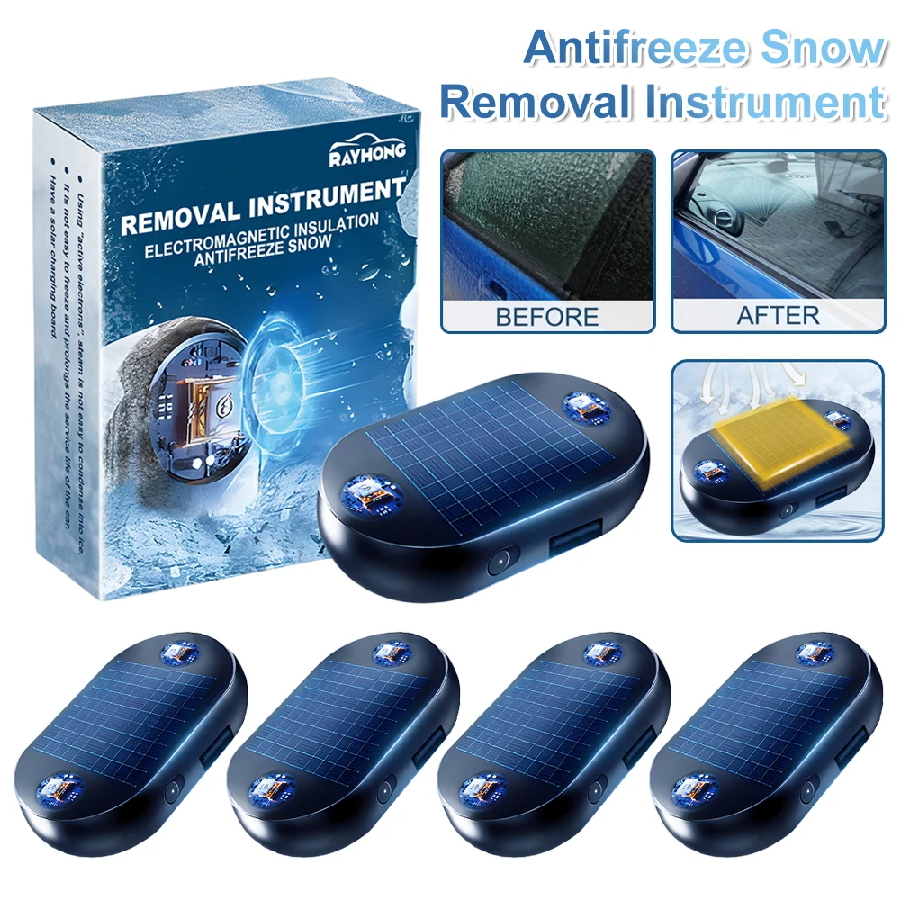 

Car Window Glass Anti-ice Snow Remover Solar/USB Antifreeze Snow Removal Instrument 5-12V Winter Deicing Device Car Defroster