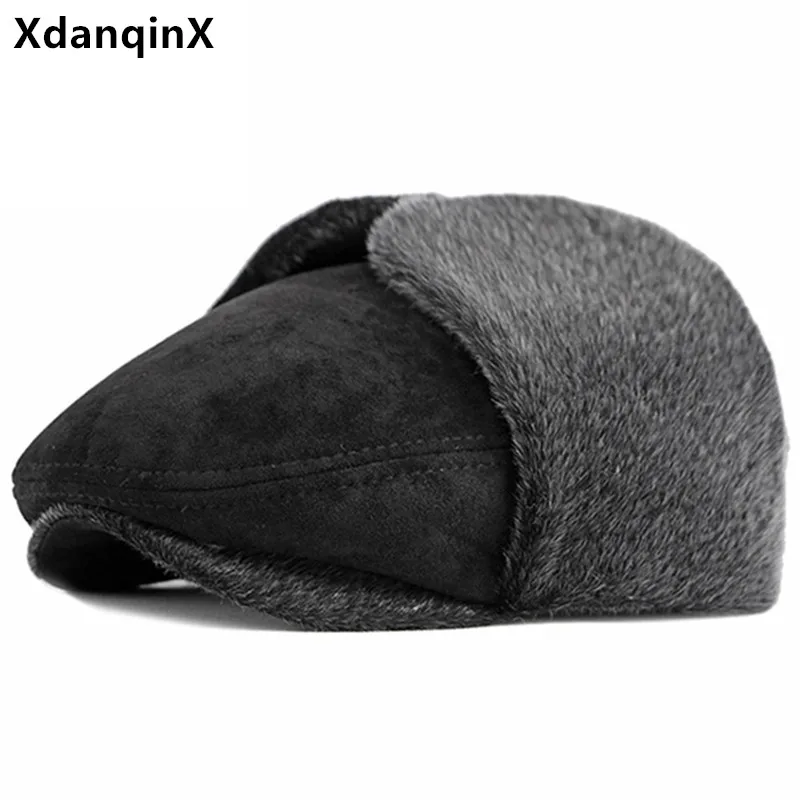 2024 NEW Winter Men's Hat Plush Velvet Thickening Bomber Hats Cold Proof Keep Warm Earmuff Caps For Men Truck Driver Hat