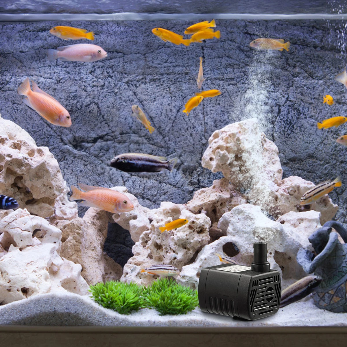 

1PC Mini Submersible Pump USB Aquarium Fish Pond Water Pump Low Noise Adjustable Cups Fountain Pet Supplies